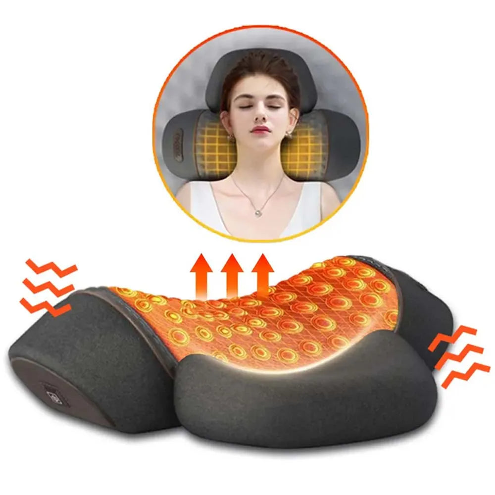 Electric Neck Massage Pillow Heating &amp; Vibration