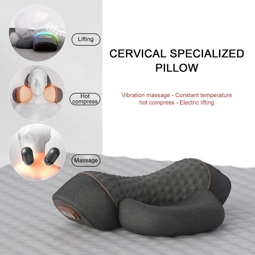 Electric Neck Massage Pillow Heating &amp; Vibration