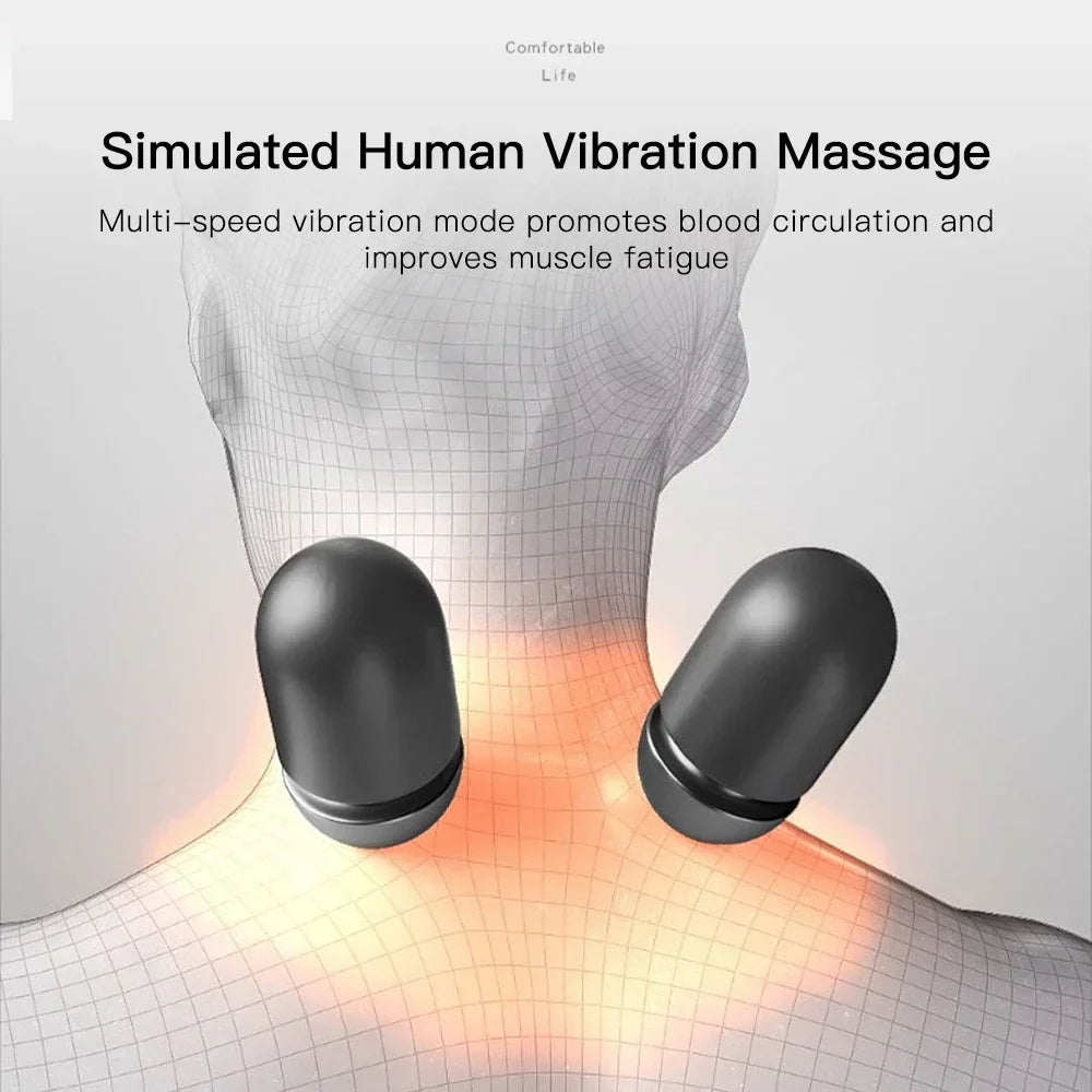 Electric Neck Massage Pillow Heating &amp; Vibration