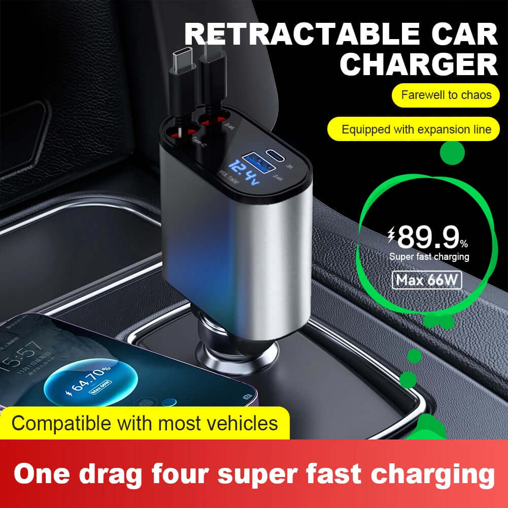 Retractable in car charger from gadgets and gizmos 1985